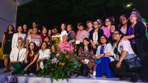 Francia Márquez with Annalena Baerbock and members of Unidas Network (June 2023)