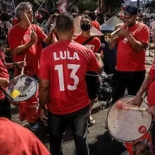 Lula-Anhänger*innen in Belo Horizonte, Minas Gerais, Brasilien, 12. August 2022 IMAGO / ZUMA Wir